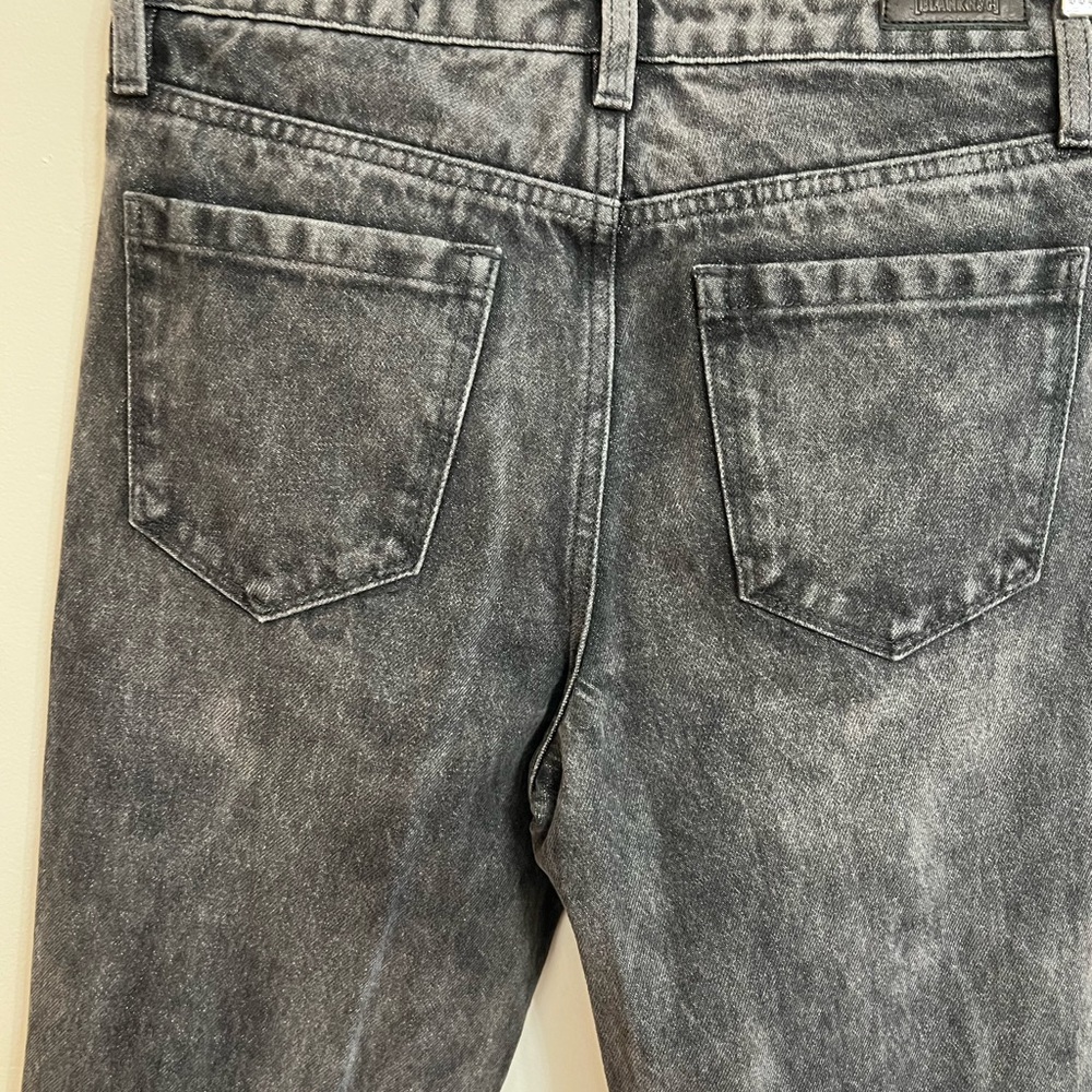 BLANK NYC High-Rise Black Acid Wash Jeans Dual Front Zippers Trendy Slim Fit - Picture 11 of 15